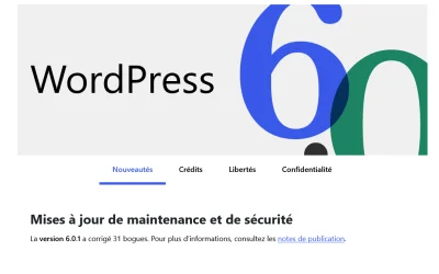 Bienvenue sur WordPress 6.0